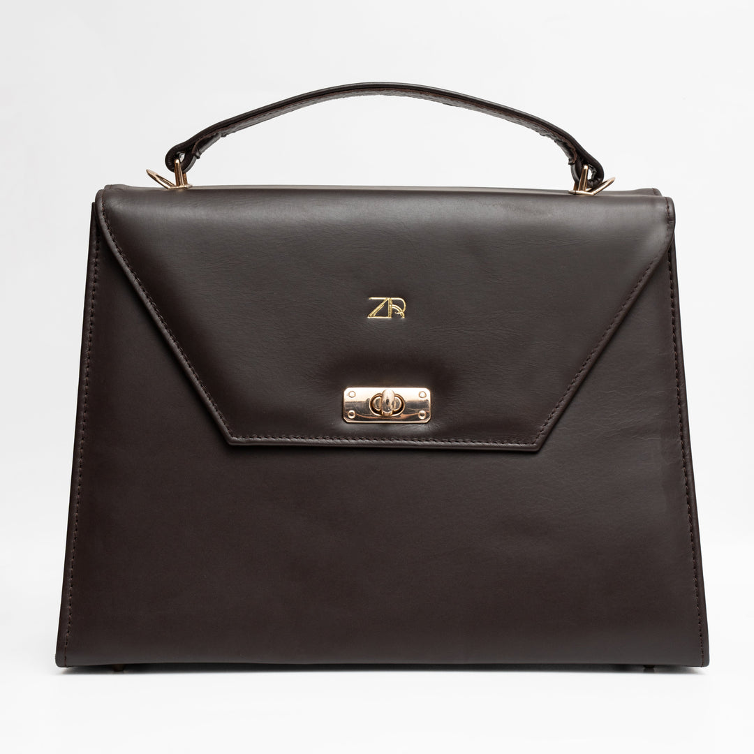 Zahraas Classic Leather Handbag Black - Studio by TCS