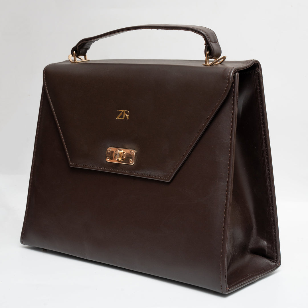Zahraas Classic Leather Handbag Black - Studio by TCS