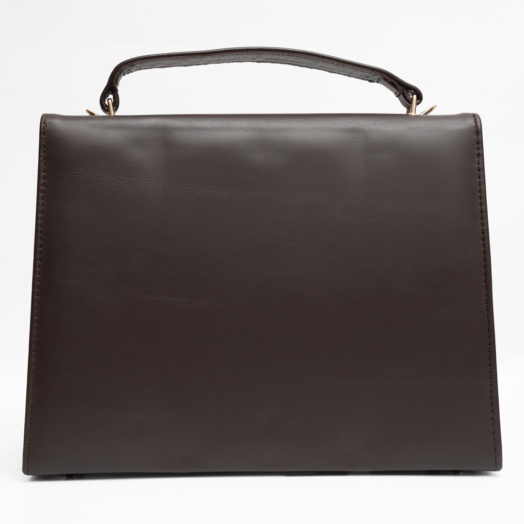 Zahraas Classic Leather Handbag Black - Studio by TCS