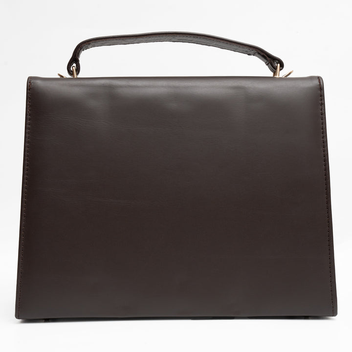 Zahraas Classic Leather Handbag Black - Studio by TCS