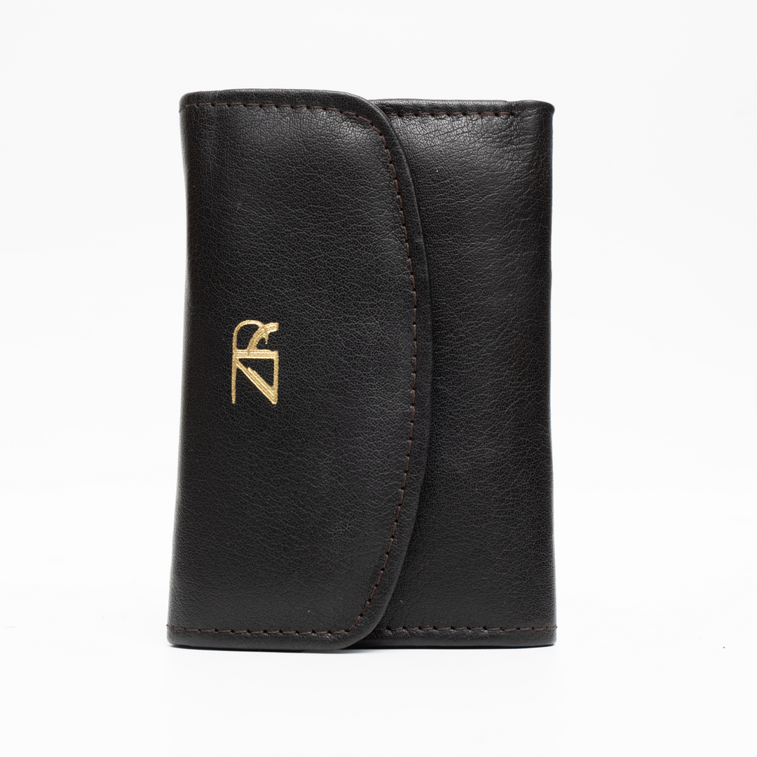 Zahraas Compact Leather Wallet Black