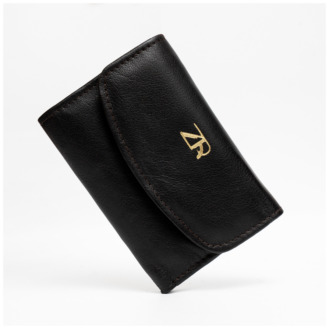 Zahraas Compact Leather Wallet Black