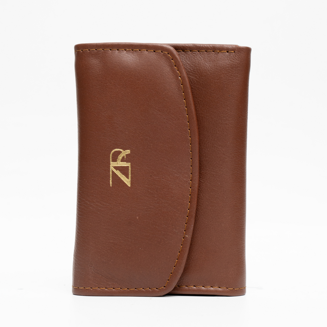 Zahraas Compact Leather Wallet Brown - Studio by TCS