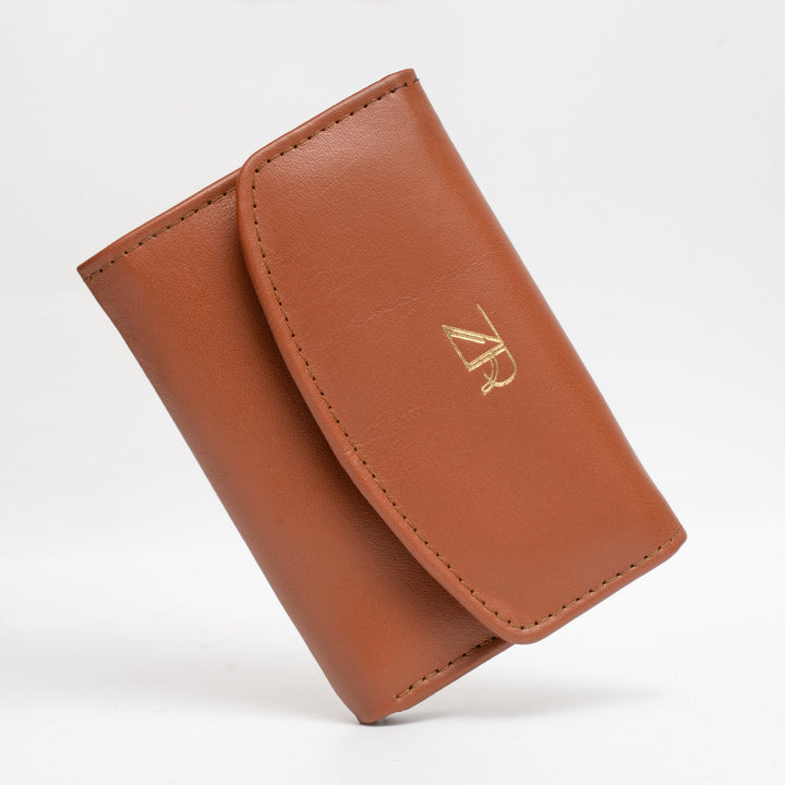 Zahraas Compact Leather Wallet Brown