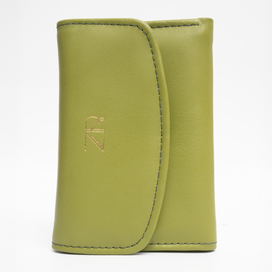 Zahraas Compact Leather Wallet Green