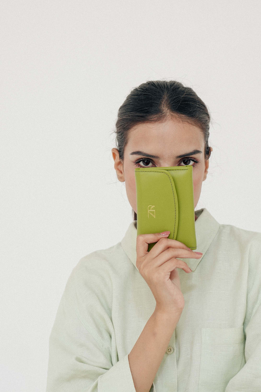 Zahraas Compact Leather Wallet Green