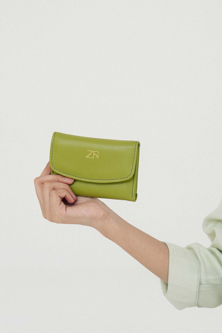 Zahraas Compact Leather Wallet Green