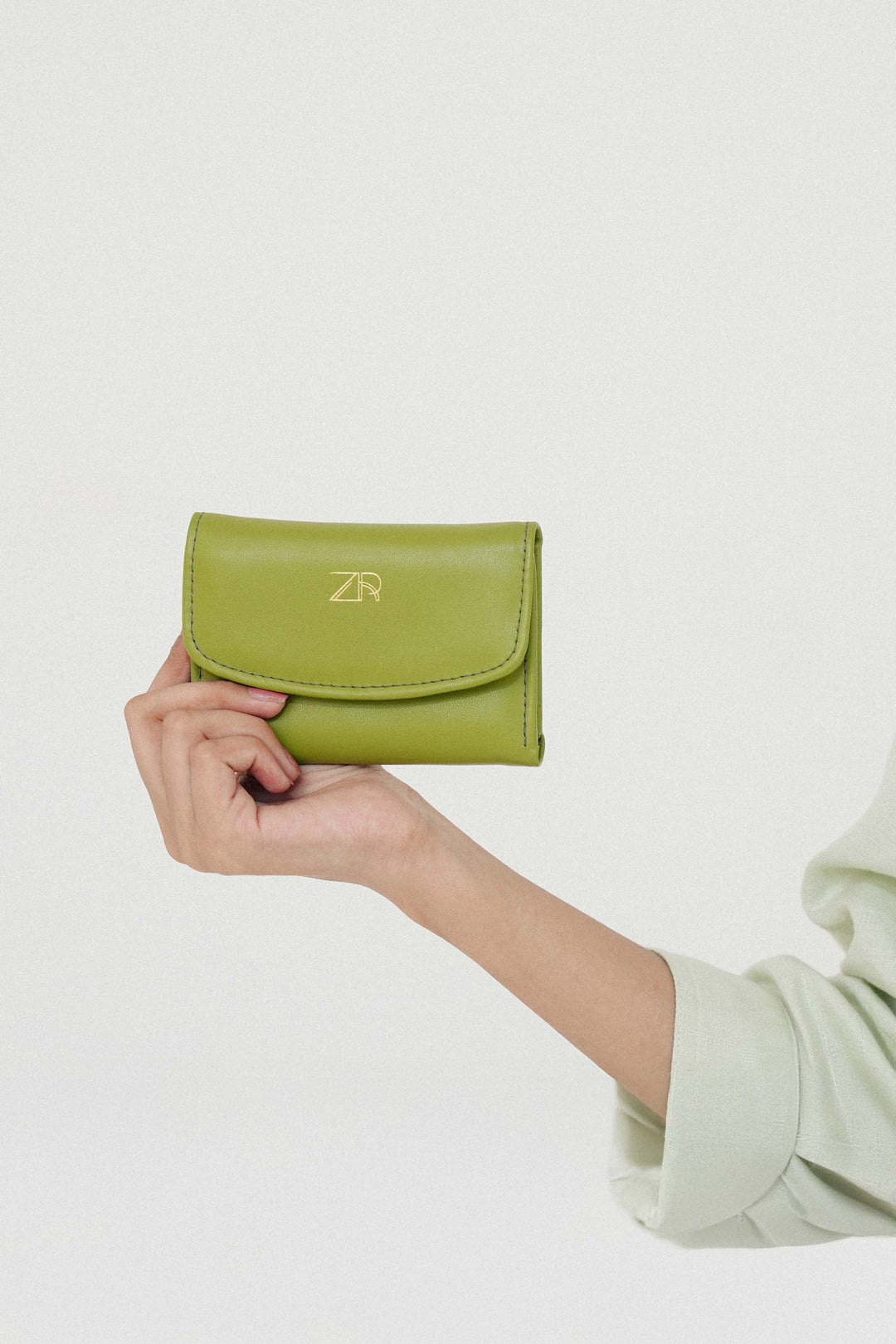 Zahraas Compact Leather Wallet Green