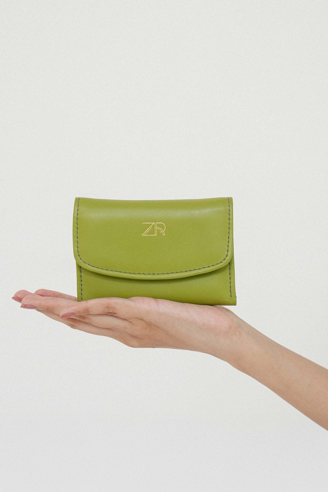 Zahraas Compact Leather Wallet Green