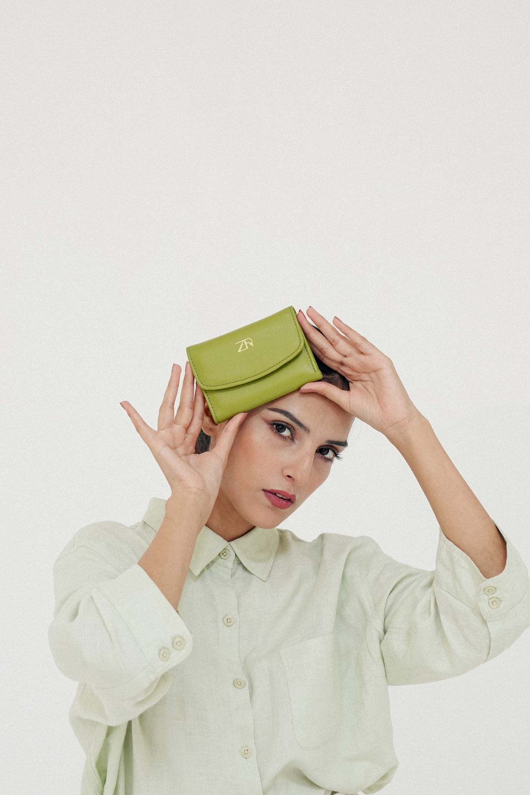 Zahraas Compact Leather Wallet Green