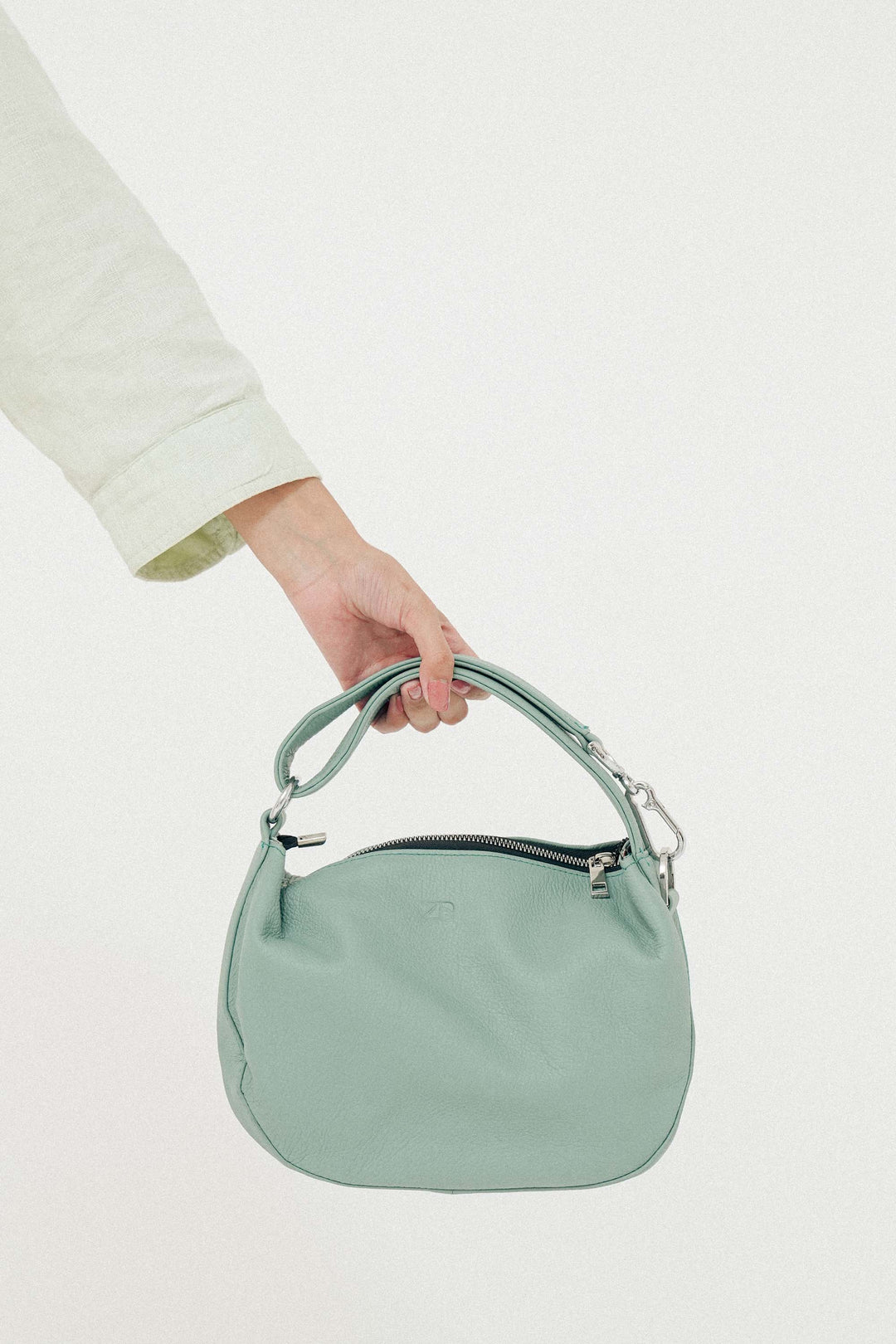 Zahraas Leather Hobo Shoulder Bag Green