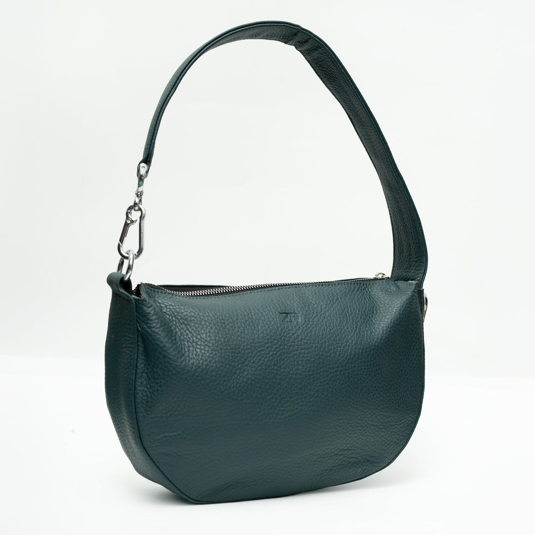 Zahraas Leather Hobo Shoulder Bag dark Teal - Studio by TCS