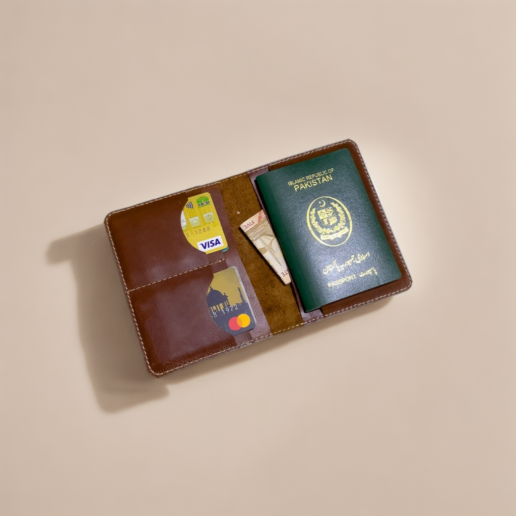 Zahraas Rustic Leather Passport Cover/Holder