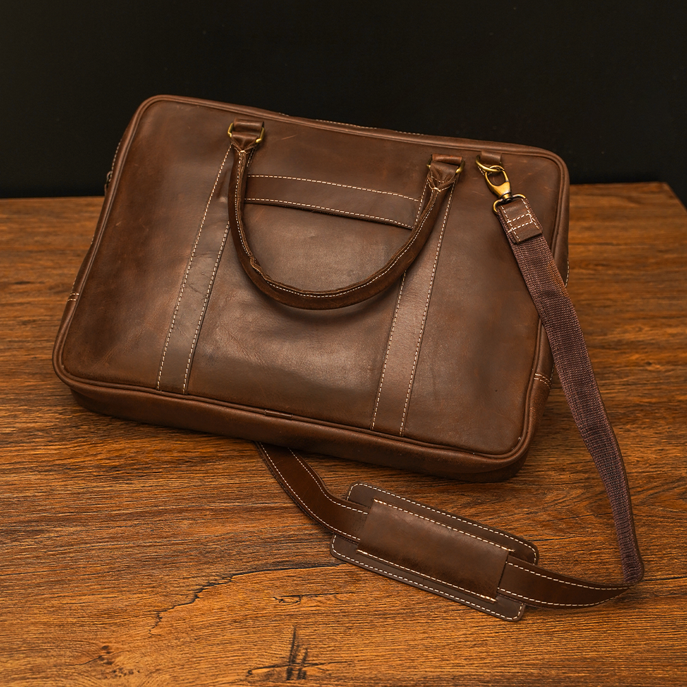 Zahraas The Commuter Laptop Bag Brown