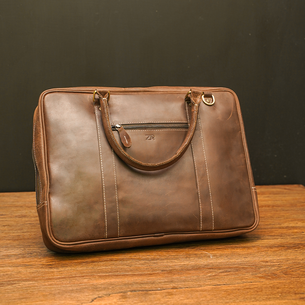 Zahraas The Commuter Laptop Bag Brown