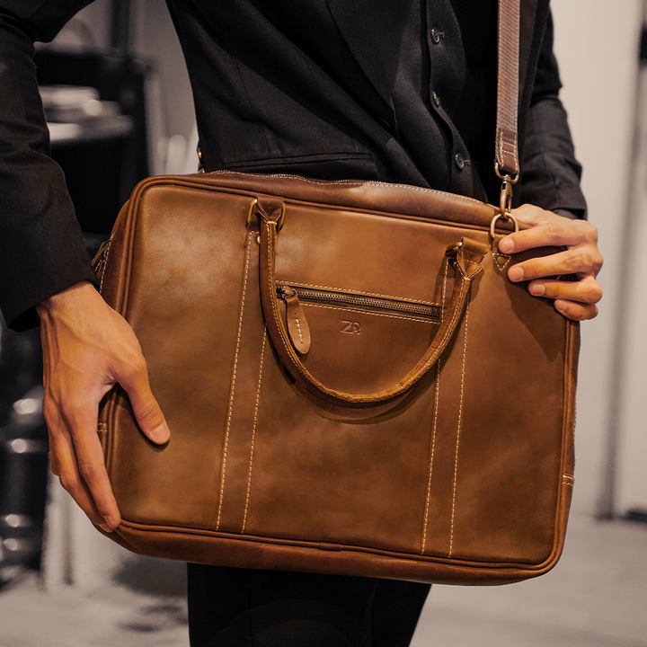 Zahraas The Commuter Laptop Bag Brown