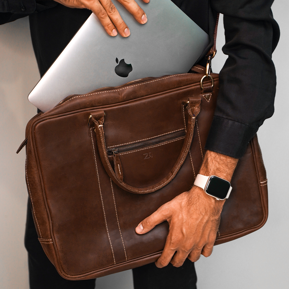 Zahraas The Commuter Laptop Bag Brown