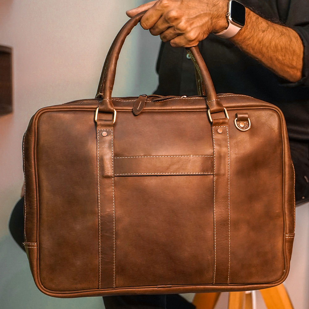 Zahraas The Commuter Laptop Bag Brown