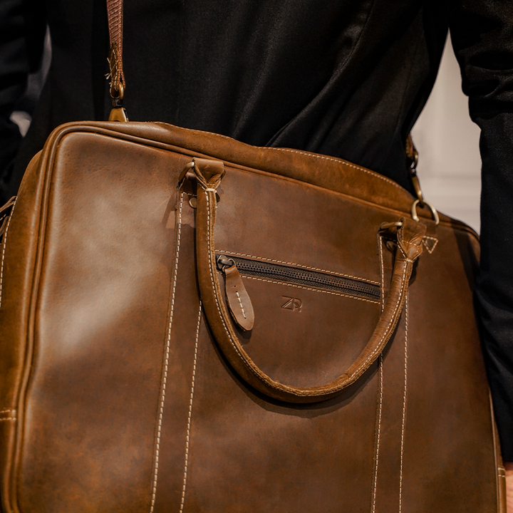 Zahraas The Commuter Laptop Bag Brown