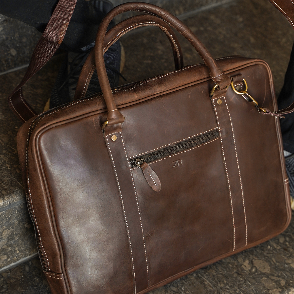 Zahraas The Commuter Laptop Bag Brown