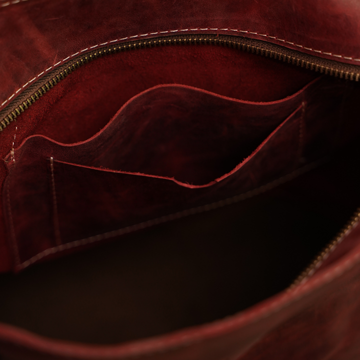 Zahraas Vintage Voyager -Ladies Tote Bag Brown