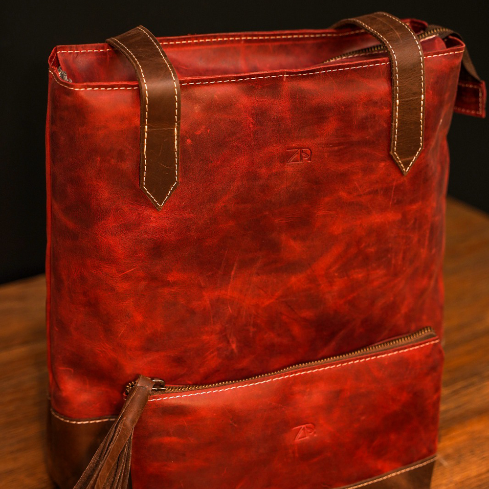 Zahraas Vintage Voyager -Ladies Tote Bag Brown