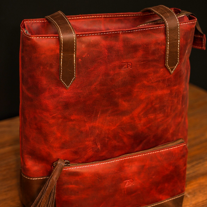Zahraas Vintage Voyager -Ladies Tote Bag Brown