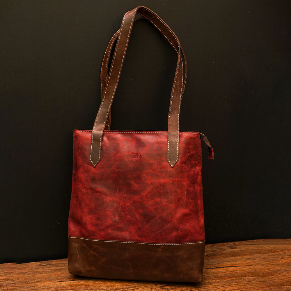 Zahraas Vintage Voyager -Ladies Tote Bag Brown