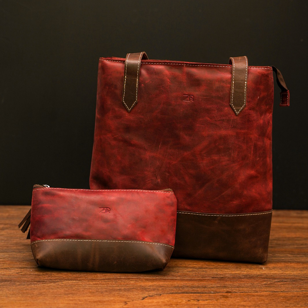Zahraas Vintage Voyager -Ladies Tote Bag Brown