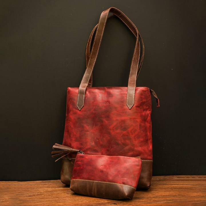 Zahraas Vintage Voyager -Ladies Tote Bag Brown