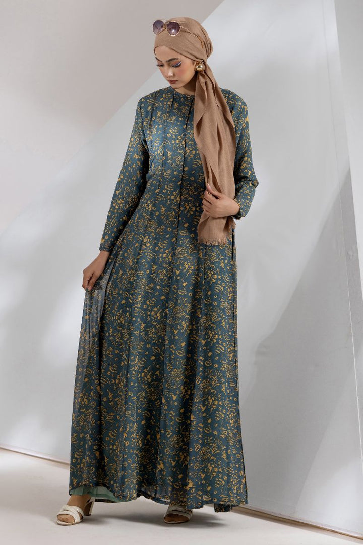 Malbus - Zar - Chiffon - Teal - Maxi - 1 Piece