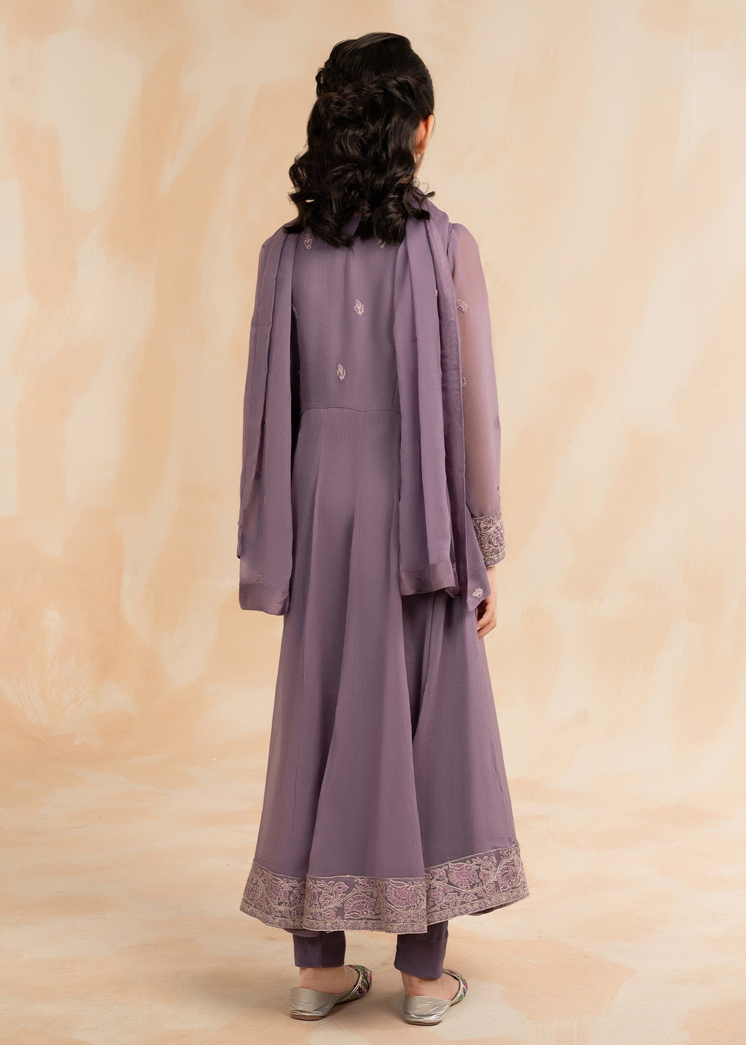 Laleen Guddiya Pishwas Purple 3 Piece