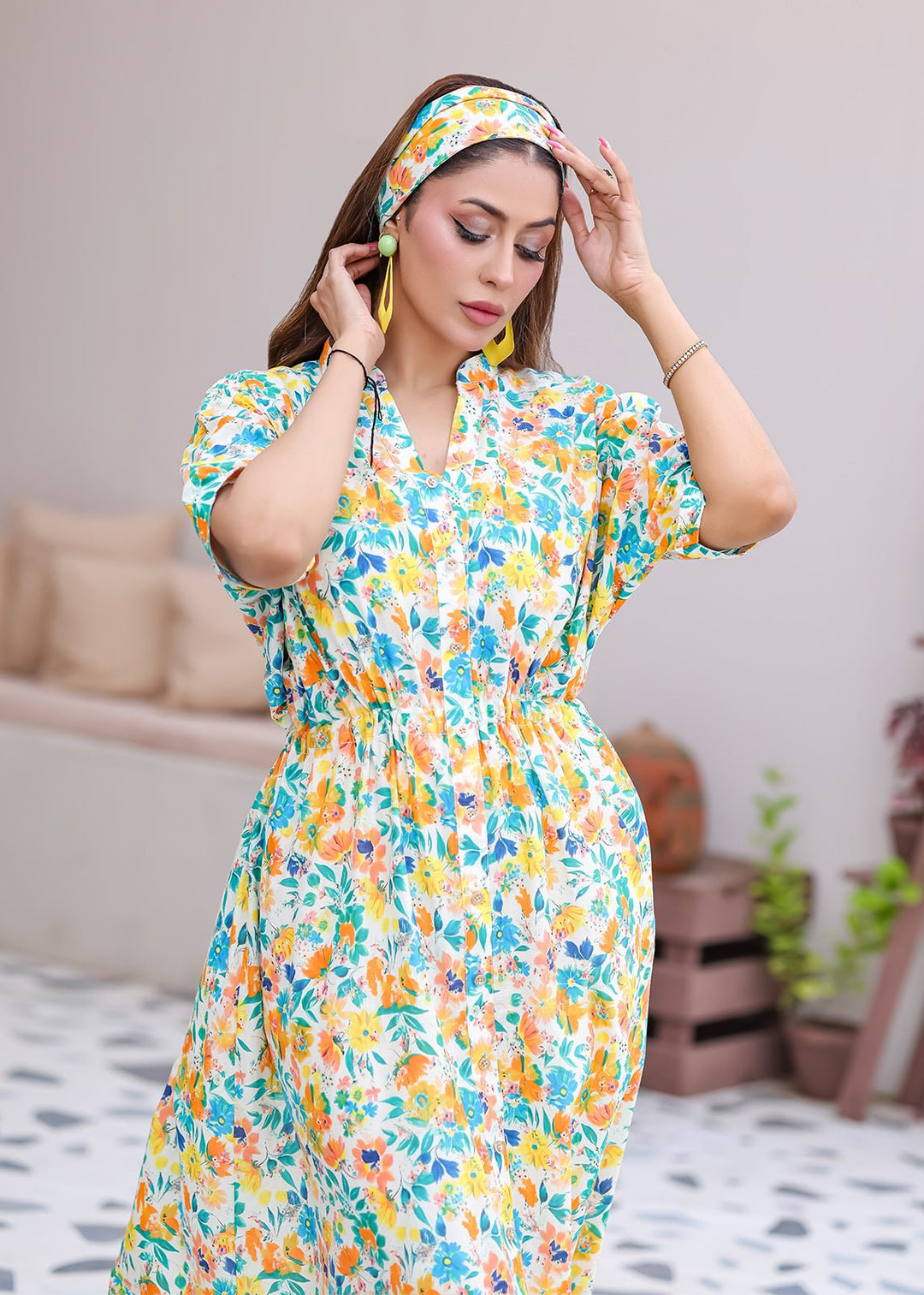 Nawaem Altulle - Abeer - floral - cotton - 1 Piece
