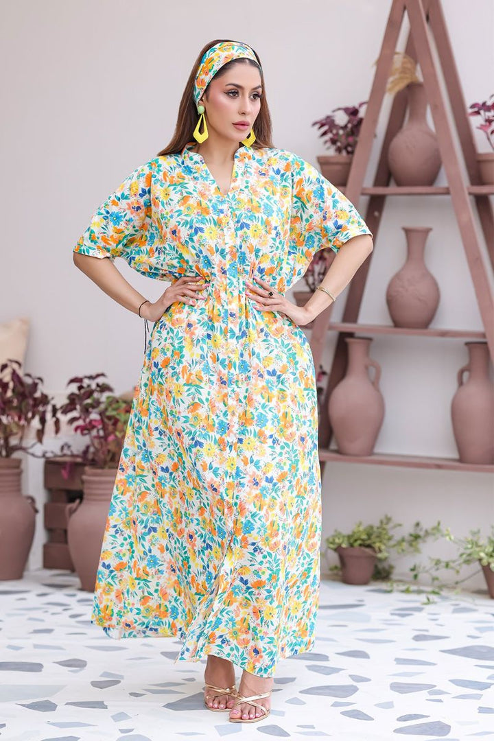 Nawaem Altulle - Abeer - floral - cotton - 1 Piece