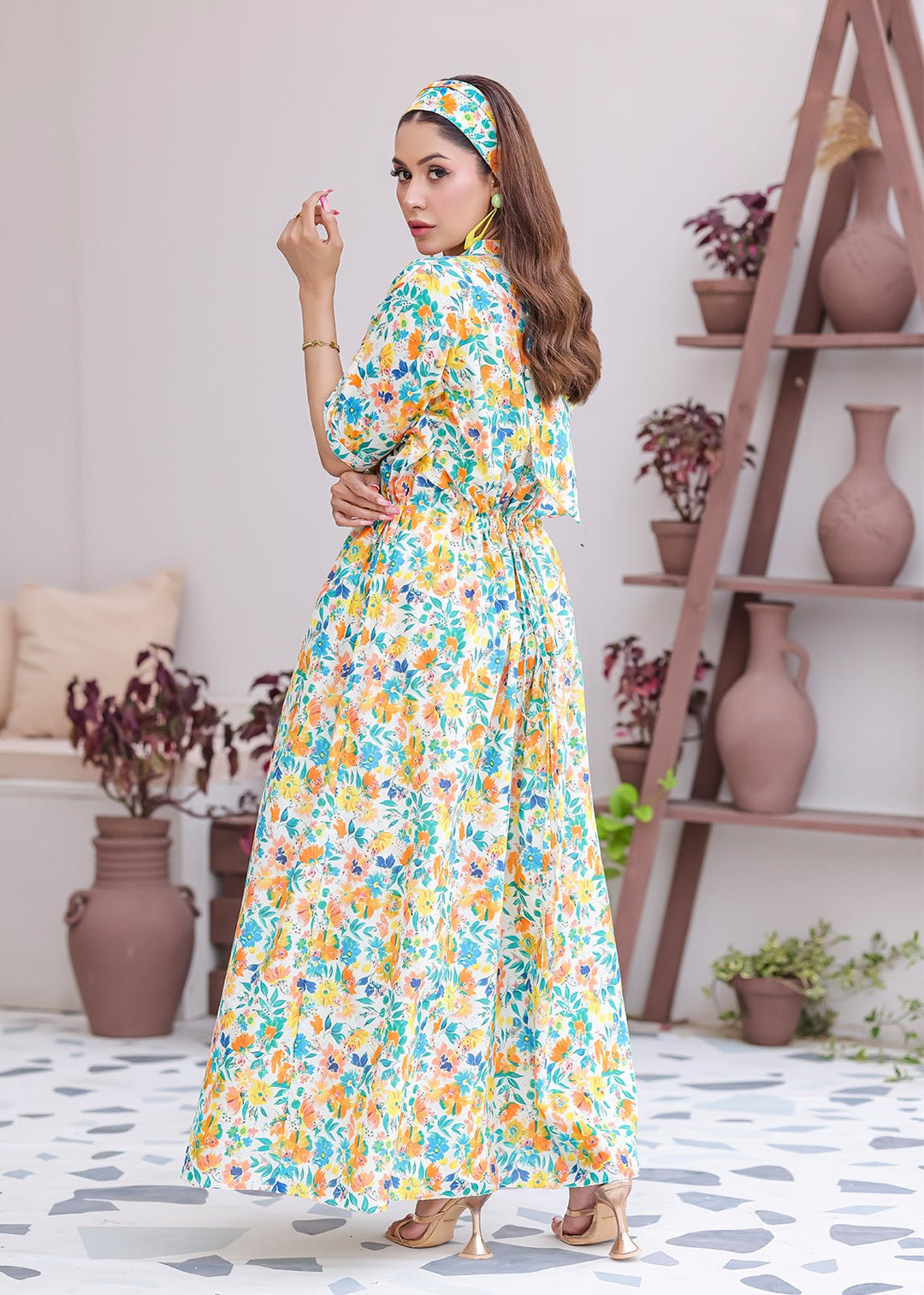 Nawaem Altulle - Abeer - floral - cotton - 1 Piece