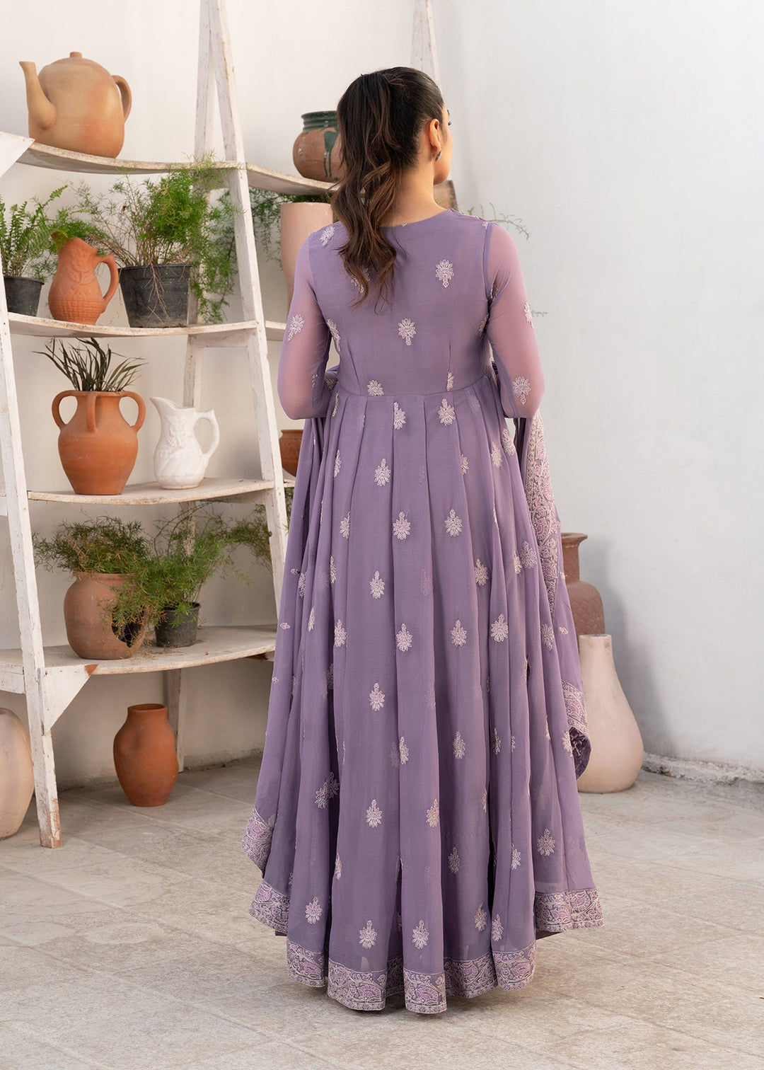 Laleen Sapphire Pishwas Purple 3 Piece