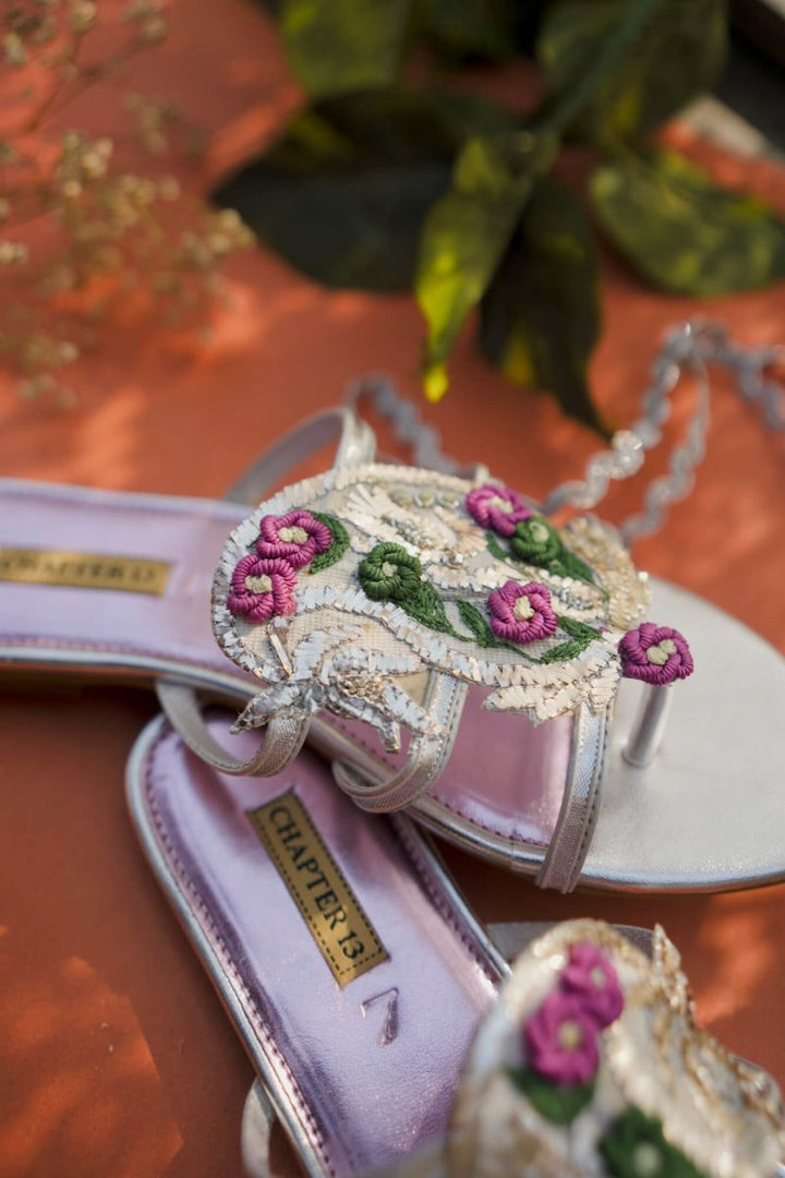 chapter 13 - Chappals | Mehfil Patta - Silver - Chappals
