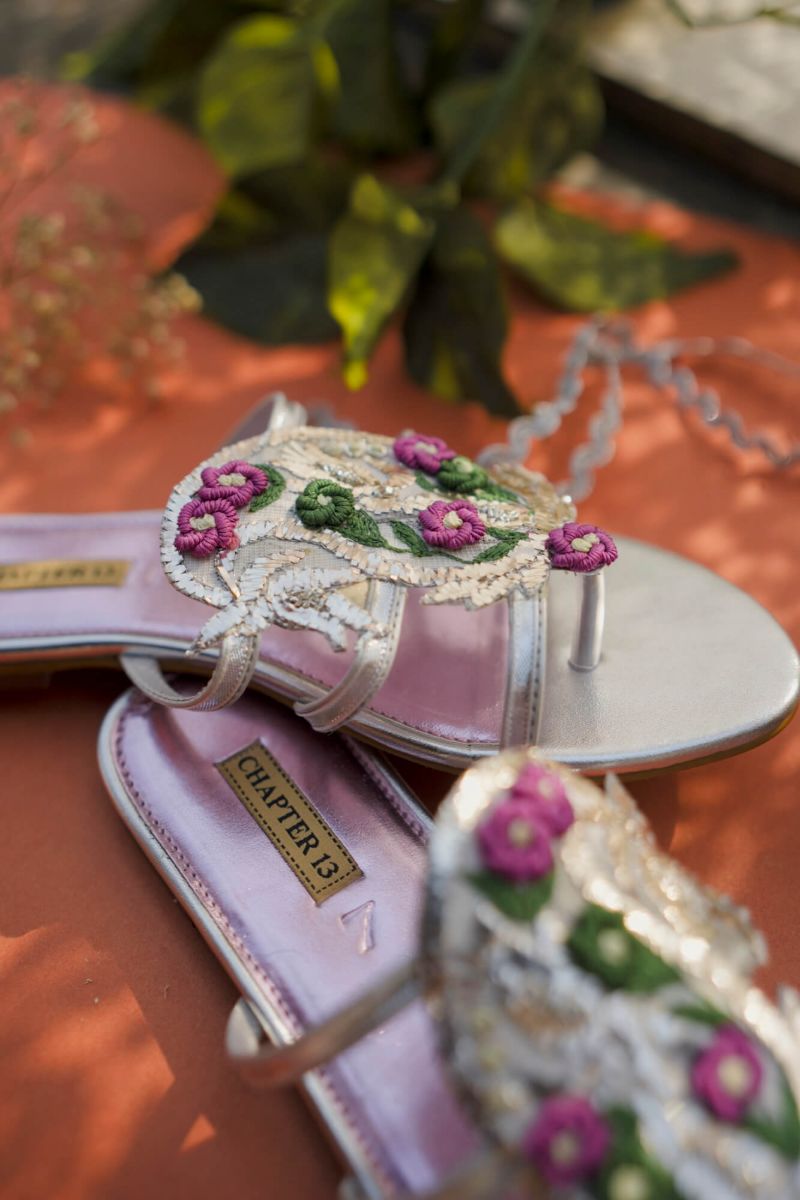 chapter 13 - Chappals | Mehfil Patta - Silver - Chappals