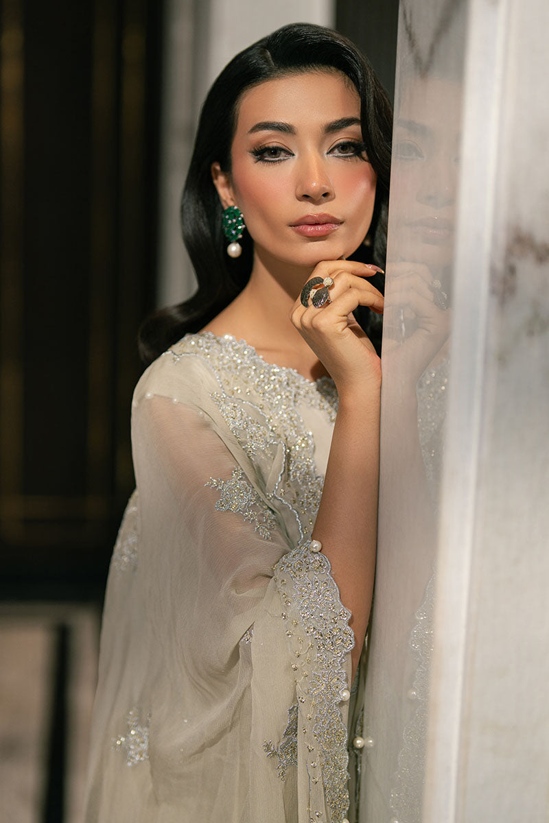 Cross Stitch - PISTACHIO FERN - Chiffon - 4 Piece - Unstitched