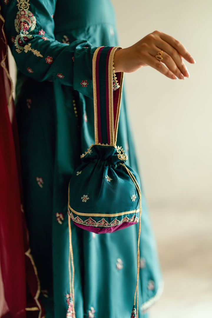 Omal by Komal - Mahrukh - Teal - 3 Piece