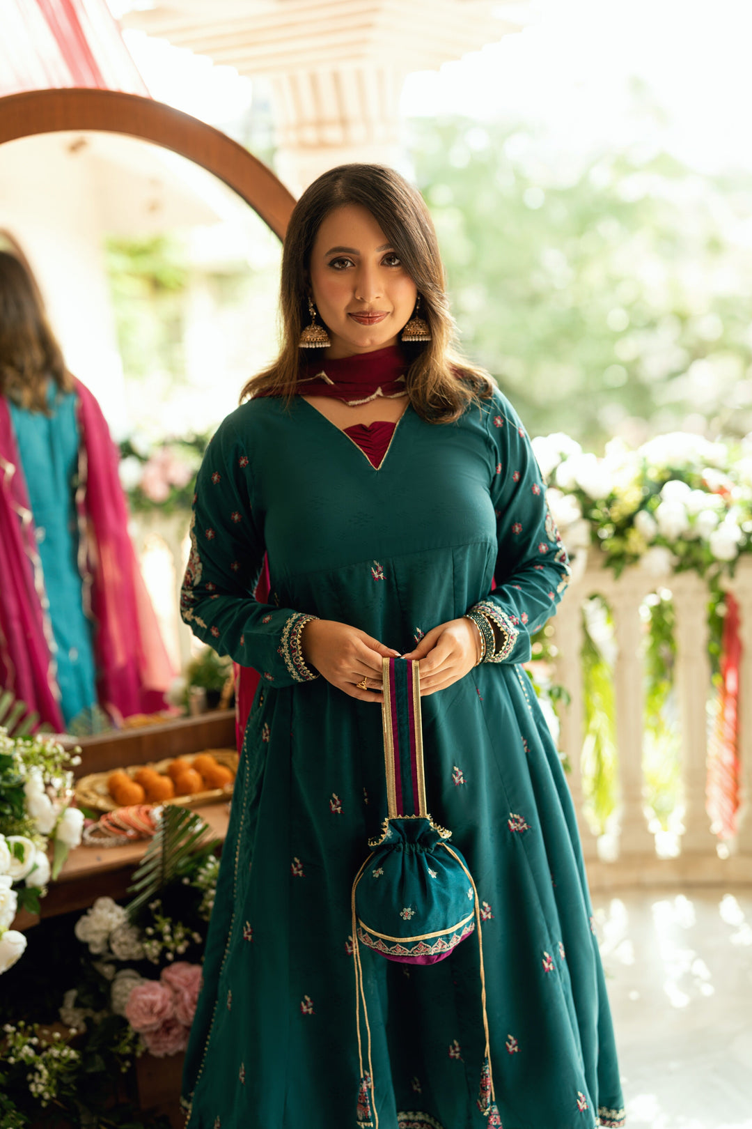 Omal by Komal - Mahrukh - Teal - 3 Piece