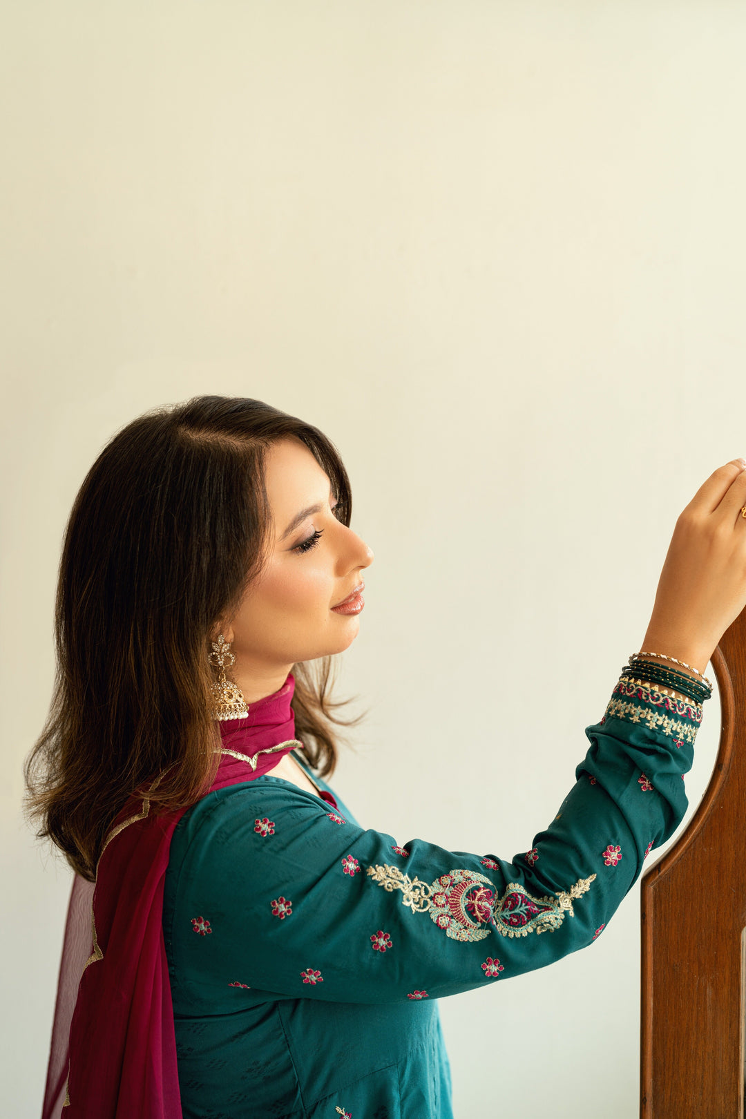 Omal by Komal - Mahrukh - Teal - 3 Piece