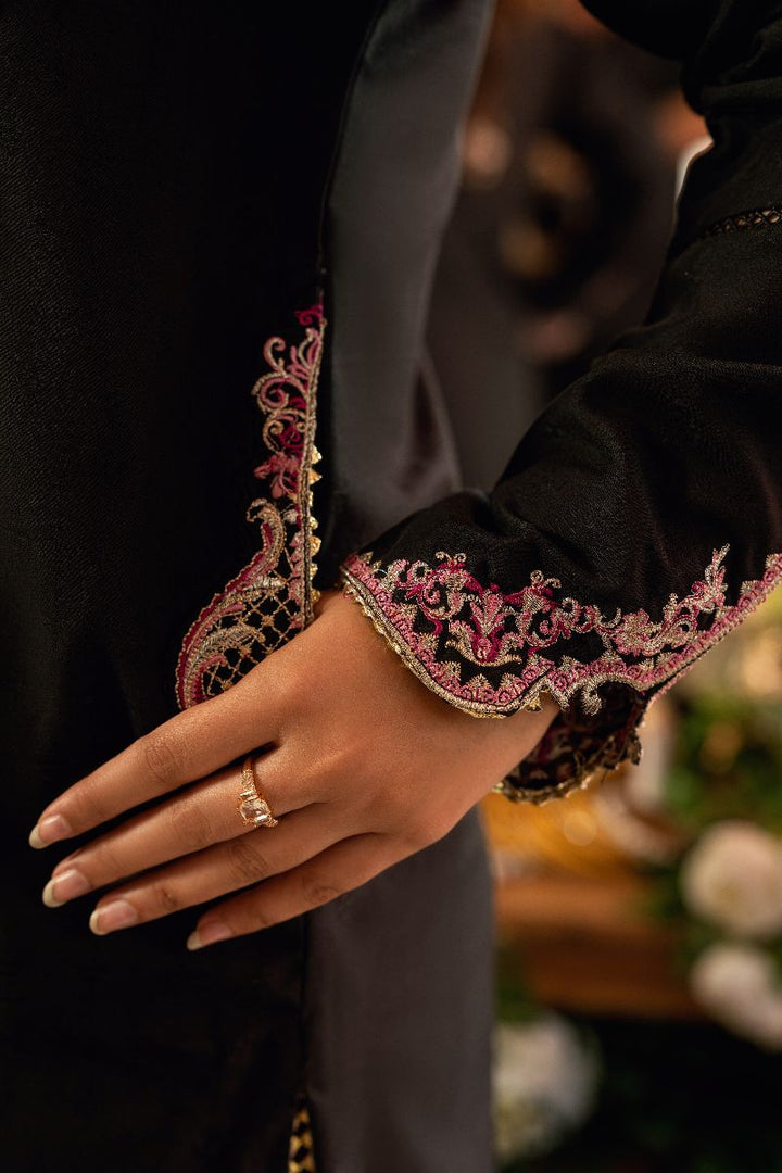 Omal by Komal - Shehrzad - Black Dobby - 3 Piece