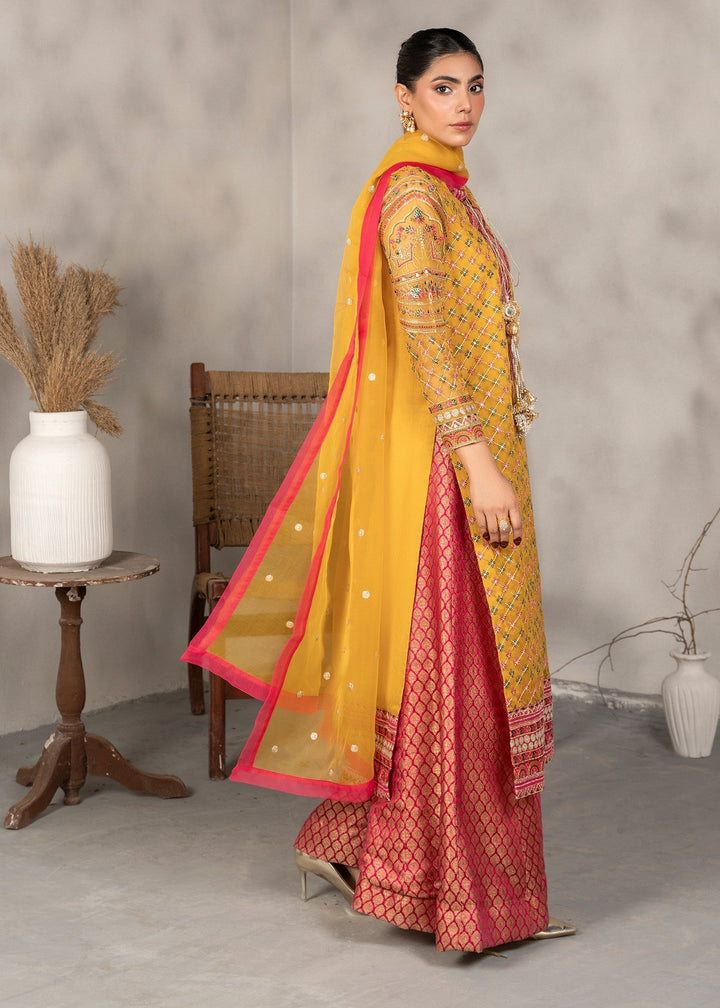 Laleen Maize 3 Piece Suit Yellow