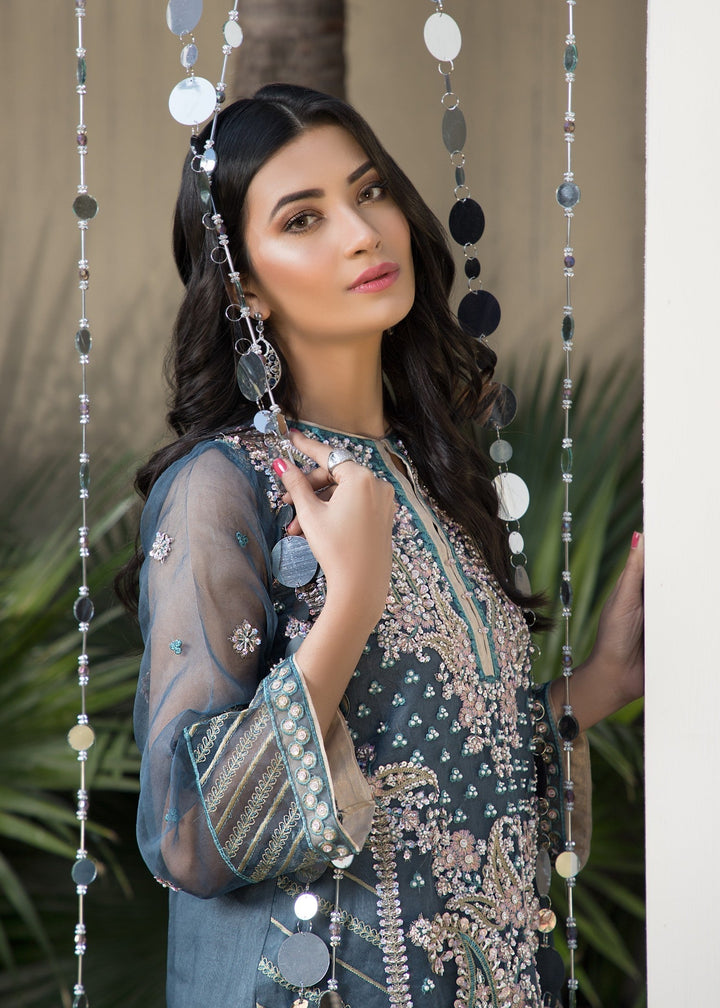 Laleen Mystic Teal 3 Piece Suit Teal