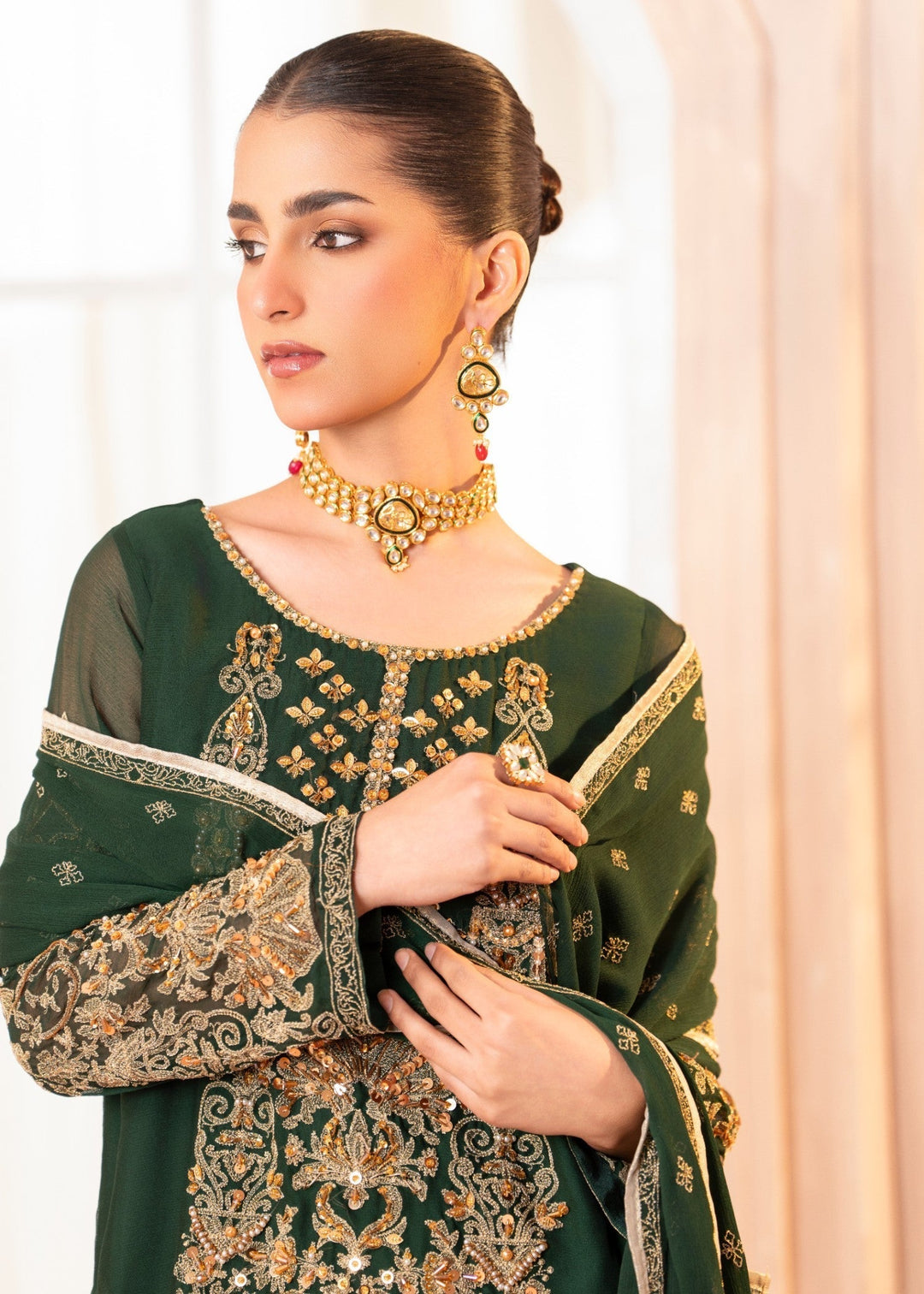 Laleen Zerena 3 Piece Suit Green