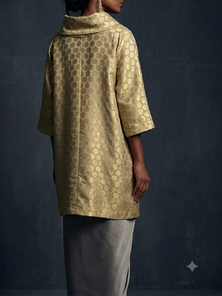 Maheen Khan - Shehza Kurti Tunic Top Gold 1 Piece