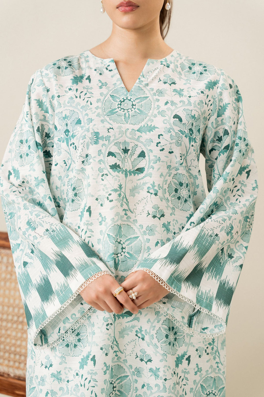 Cross Stitch - Mint Cold - 2 Piece -  Khaddar Printed Suit - Unstitch