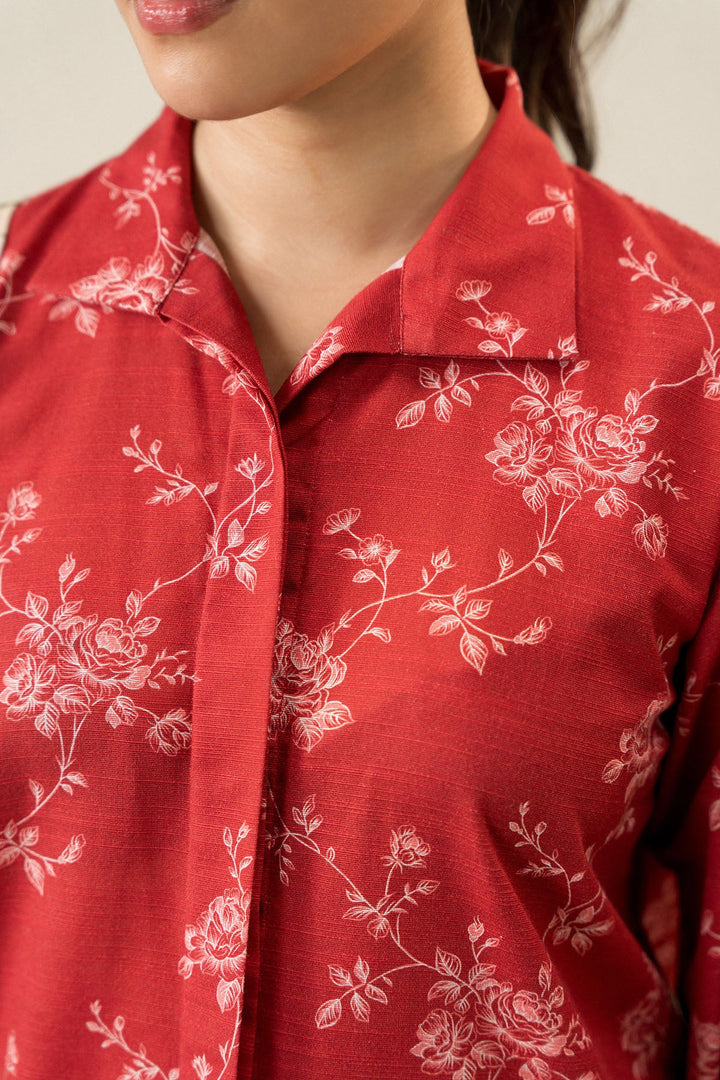 Cross Stitch - Ochre Silk - 3 Piece -  Khaddar Printed Suit - Unstitch