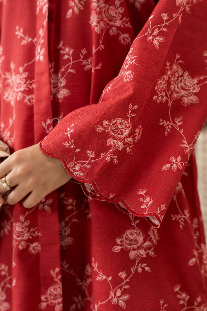 Cross Stitch - Ochre Silk - 3 Piece -  Khaddar Printed Suit - Unstitch